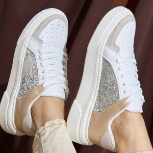 Women's Glitter Star Sneakers NEW NIB